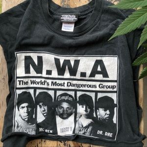 Vintage NWA t shirt crop top
